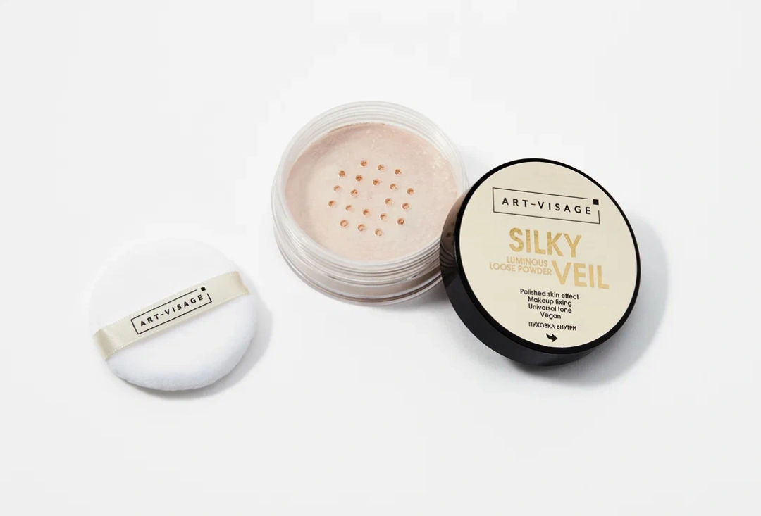 ART-VISAGE пудра рассыпчатая sylky veil сияющая т.303